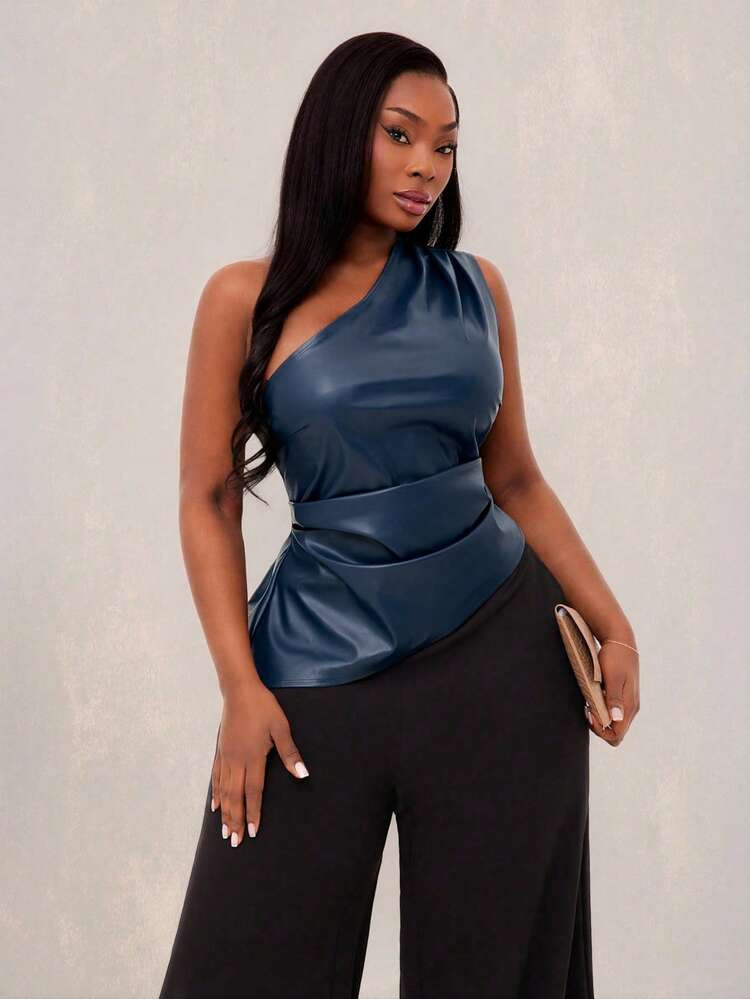 SHEIN SXY Plus Size Women's Fall & Winter,Spring&Summer Elegant Gorgeous Sexy Basic Pleated Stret... | SHEIN