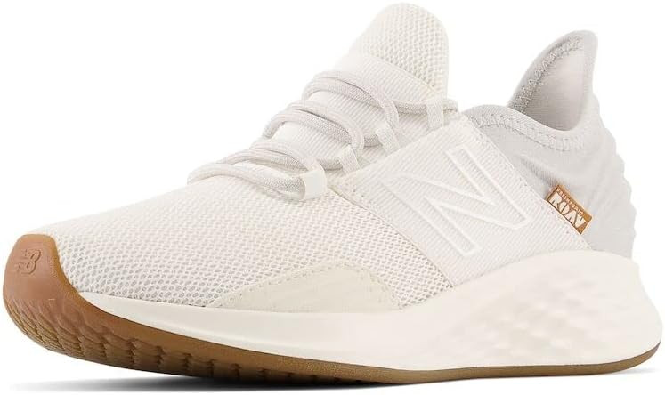 New Balance Women's Fresh Foam Roav V1 Running Shoe, Paper White/Gum, 7.5 | Amazon (US)