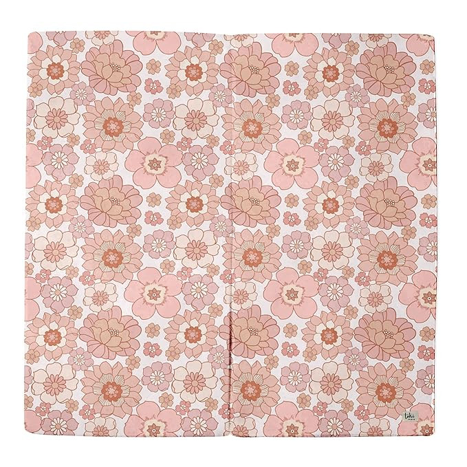 Toki Mats | Mega Play Mat 55 Inches x 55 Inches | Blooms | Padded Play Mat with Included Cotton R... | Amazon (US)