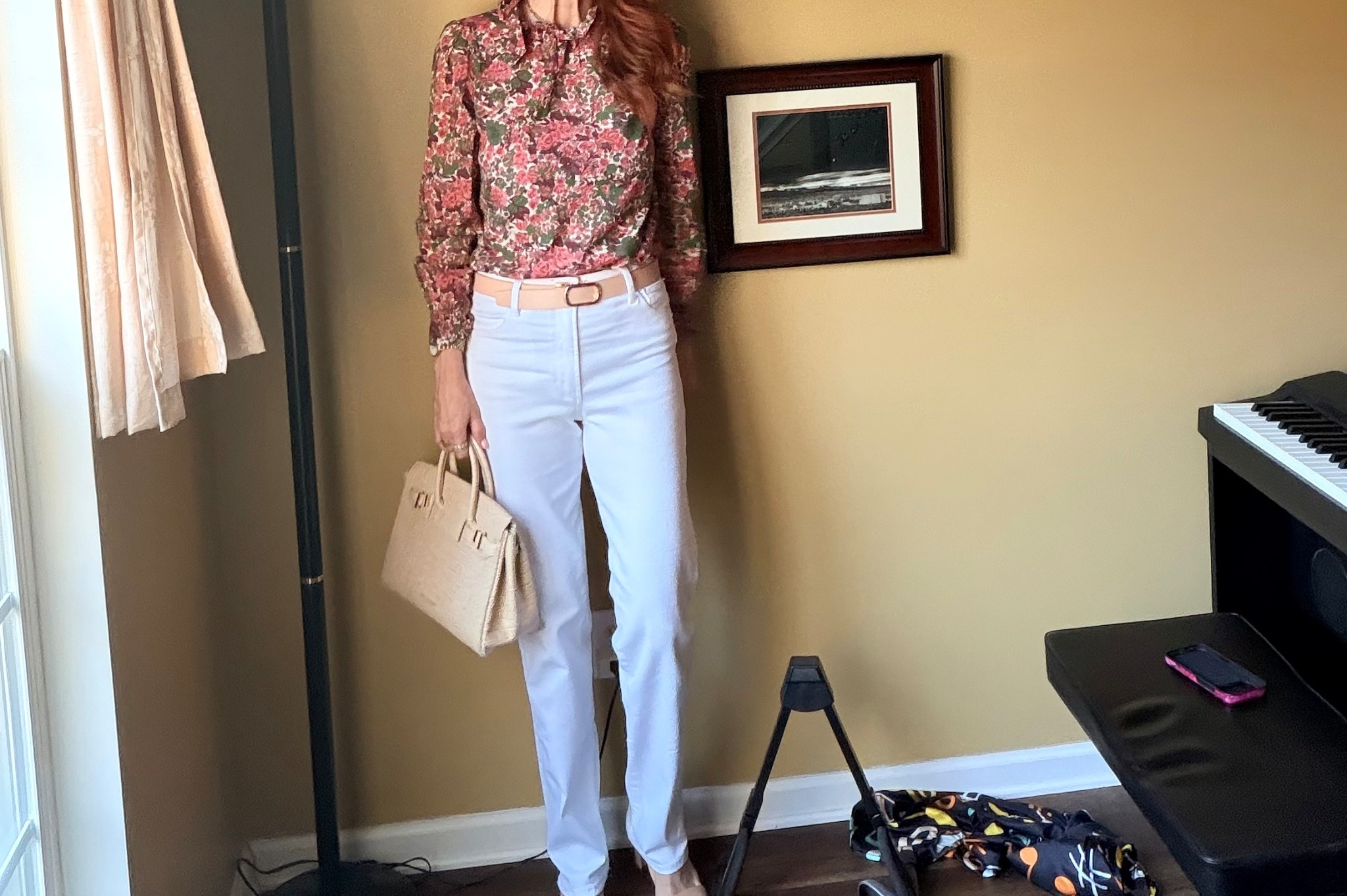 Sharing #whitedenim or #whitejeans in time for #Spring. The jeans are in my collections. And are Evereve with cuff. I let the cuff out and it is the right inseam

I wear a 27 or a size 4 in denim for reference. I am 5 ft 9, 122 pounds. 
Sharing some favorite white jeans 

#LTKSeasonal #LTKootd #LTKOver40