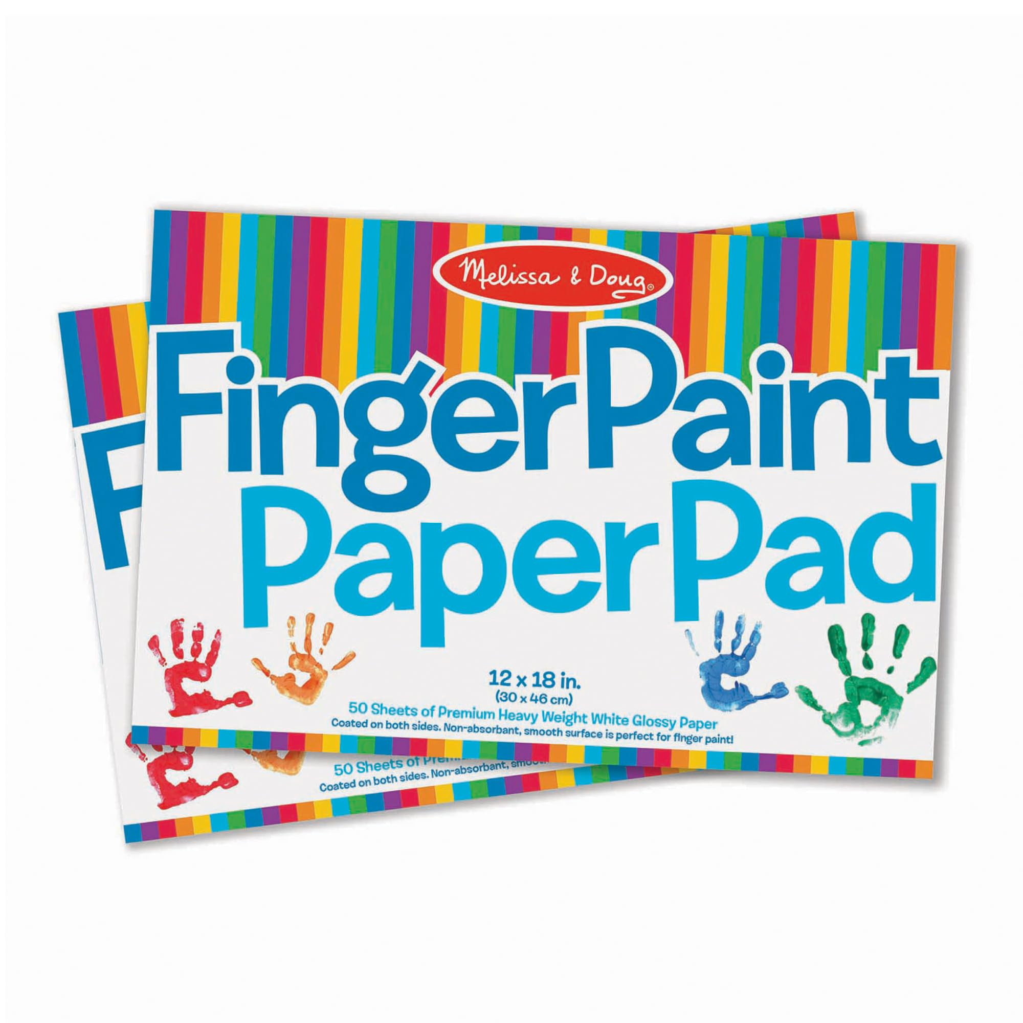 Melissa & Doug Finger Paint Paper Pad (2-Pack, 50-Sheets Each) - 12x18 Inch Art Paper for Kids Ac... | Amazon (US)