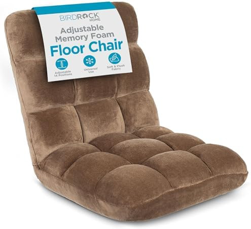 BIRDROCK HOME Adjustable Memory Foam Floor Chair - Ideal for Gaming, Reading, Meditation - Comfor... | Amazon (US)