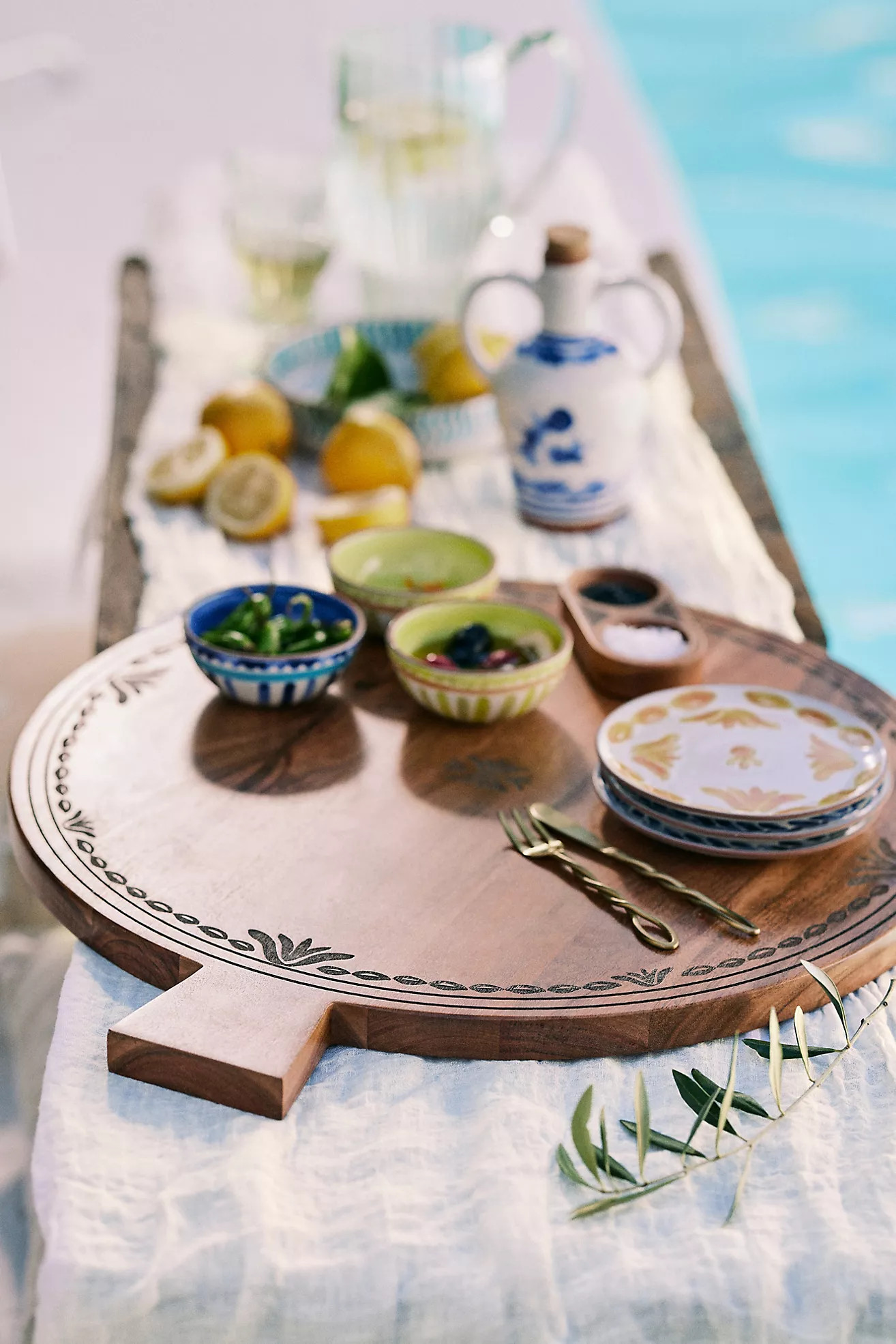 The Mediterranean Dish Wood Serving Board | Anthropologie (US)