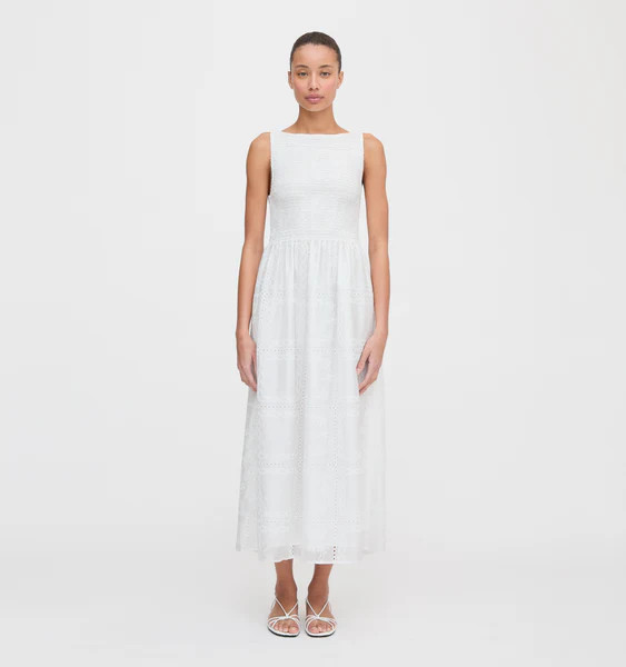 The Cosima Nap Dress - White Patchwork Organza | Hill House Home US