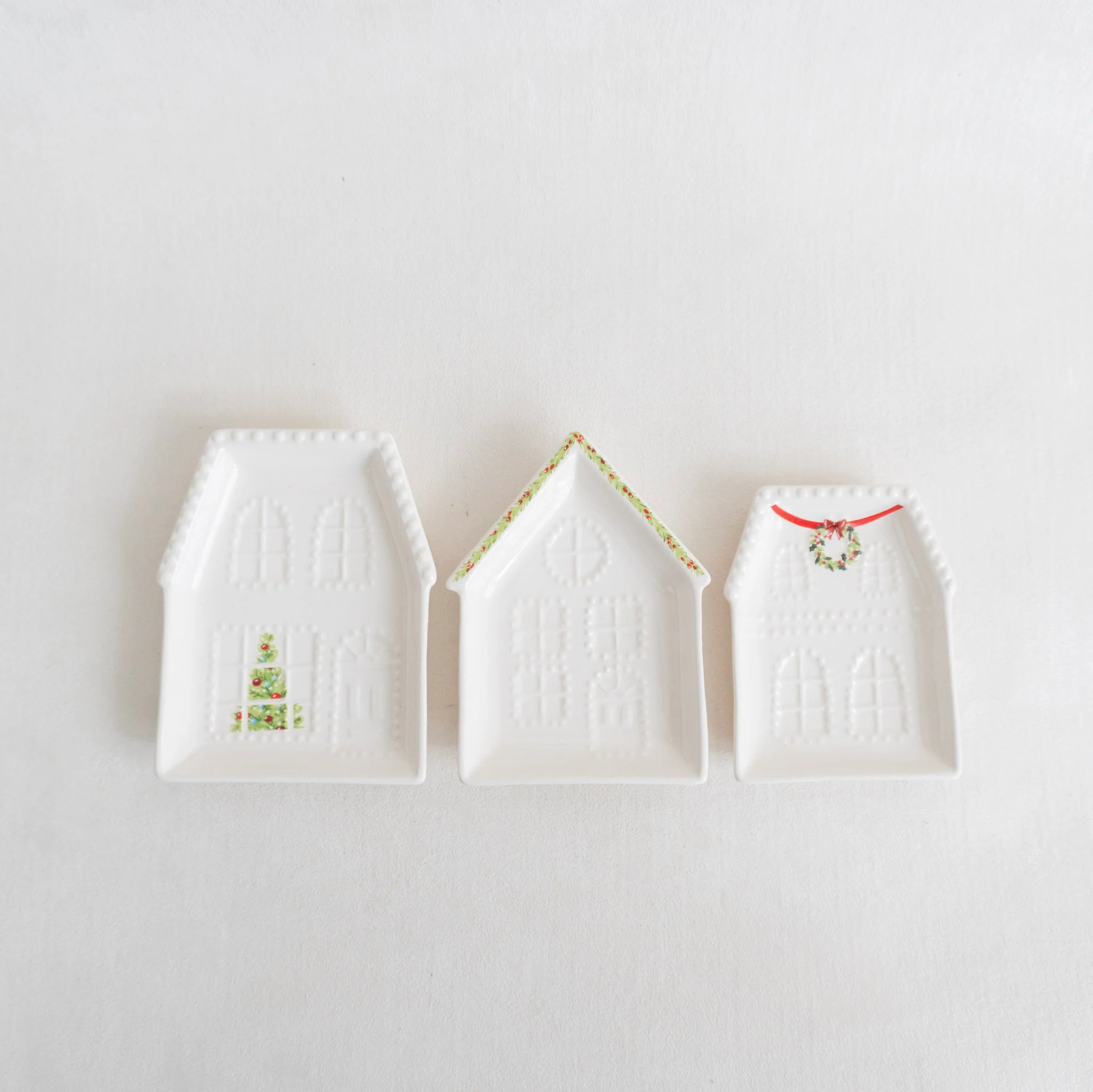 Stoneware House Plate- Set of 3 | Eco Chic Home