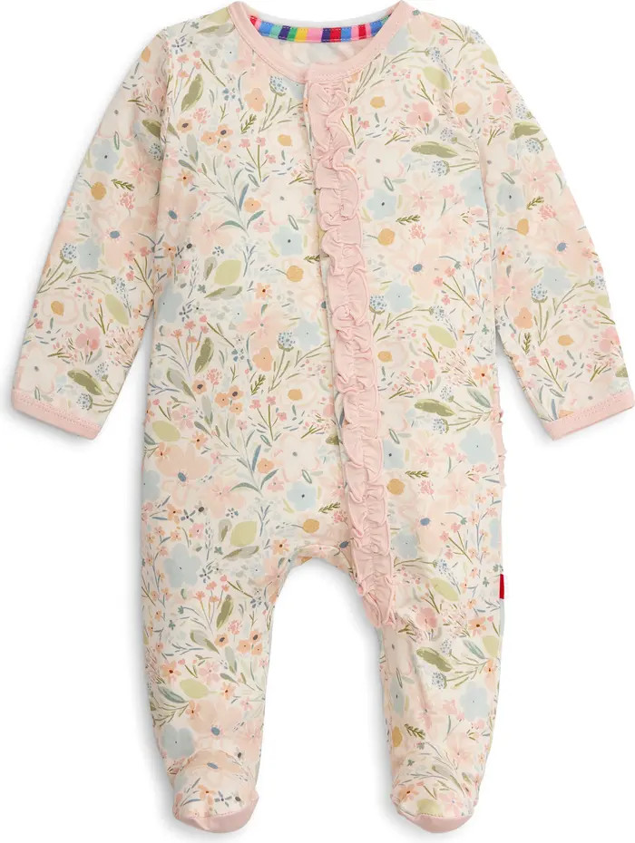Magnetic Me Floral Magnetic Footie | Nordstrom | Nordstrom