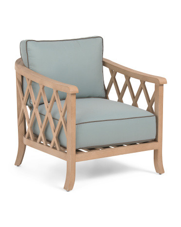 28x27 Outdoor Eucalyptus Wood Accent Chair | TJ Maxx