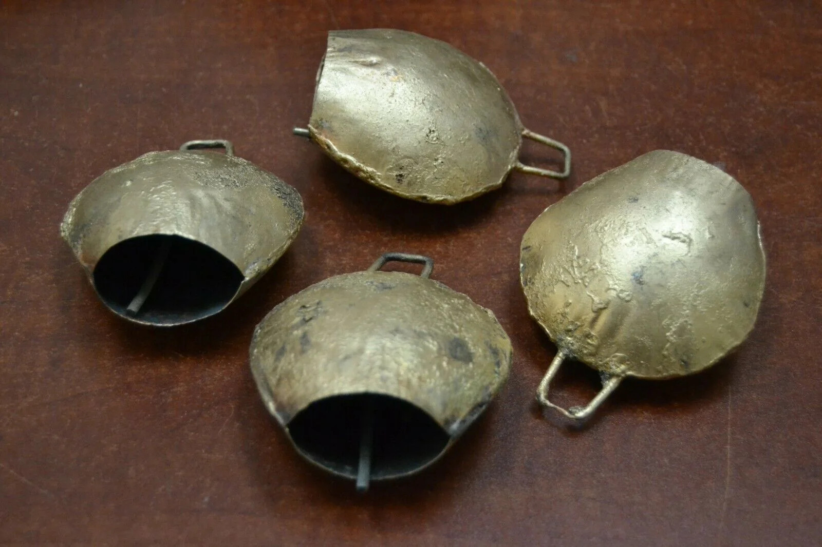 4 Pcs Handmade Rusty Iron Metal Bells 3 1/2" - Walmart.com | Walmart (US)