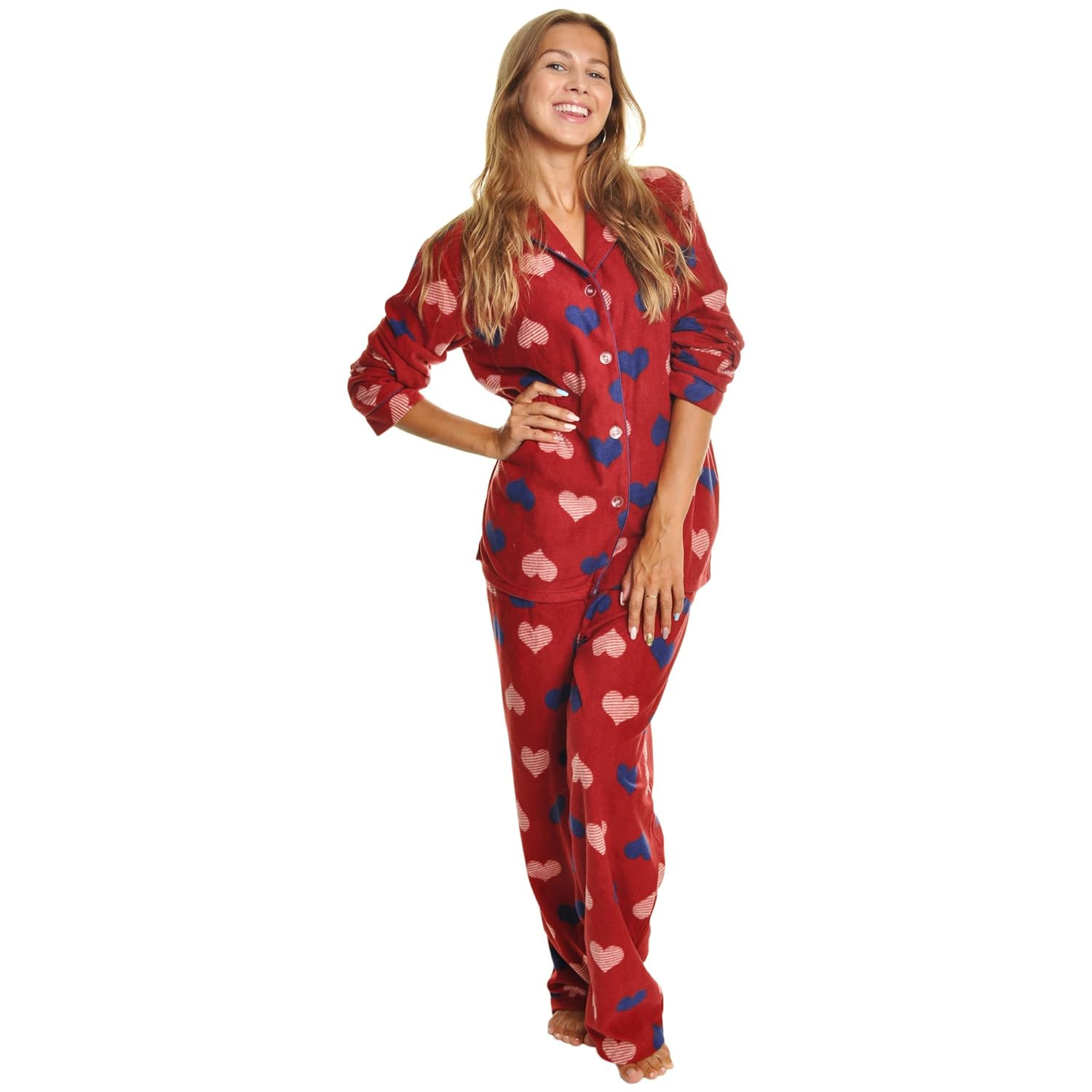 Angelina Women's Cozy Fleece Pajama Set | Amazon (US)