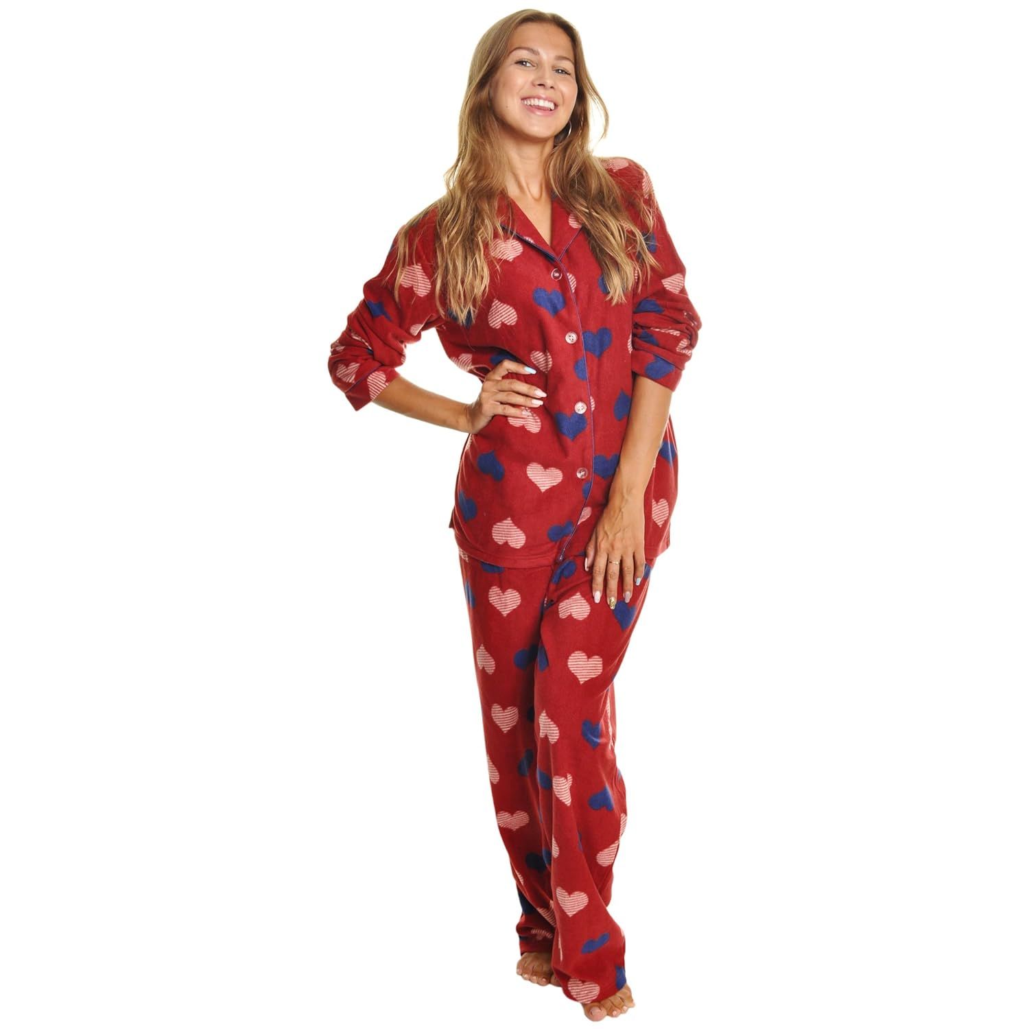 Angelina Women's Cozy Fleece Pajama Set | Amazon (US)