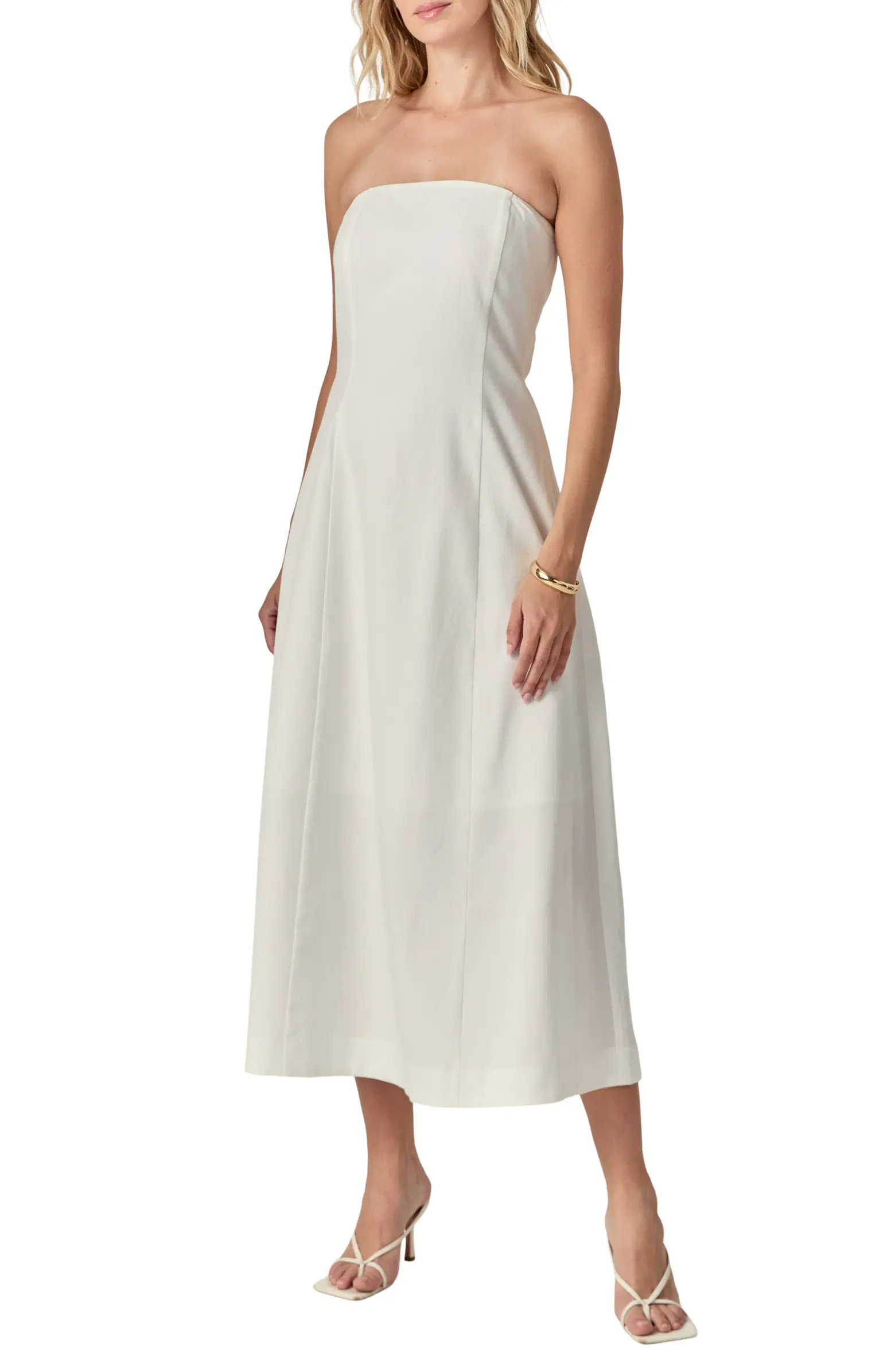 Endless Rose Strapless Linen Dress | Nordstrom | Nordstrom