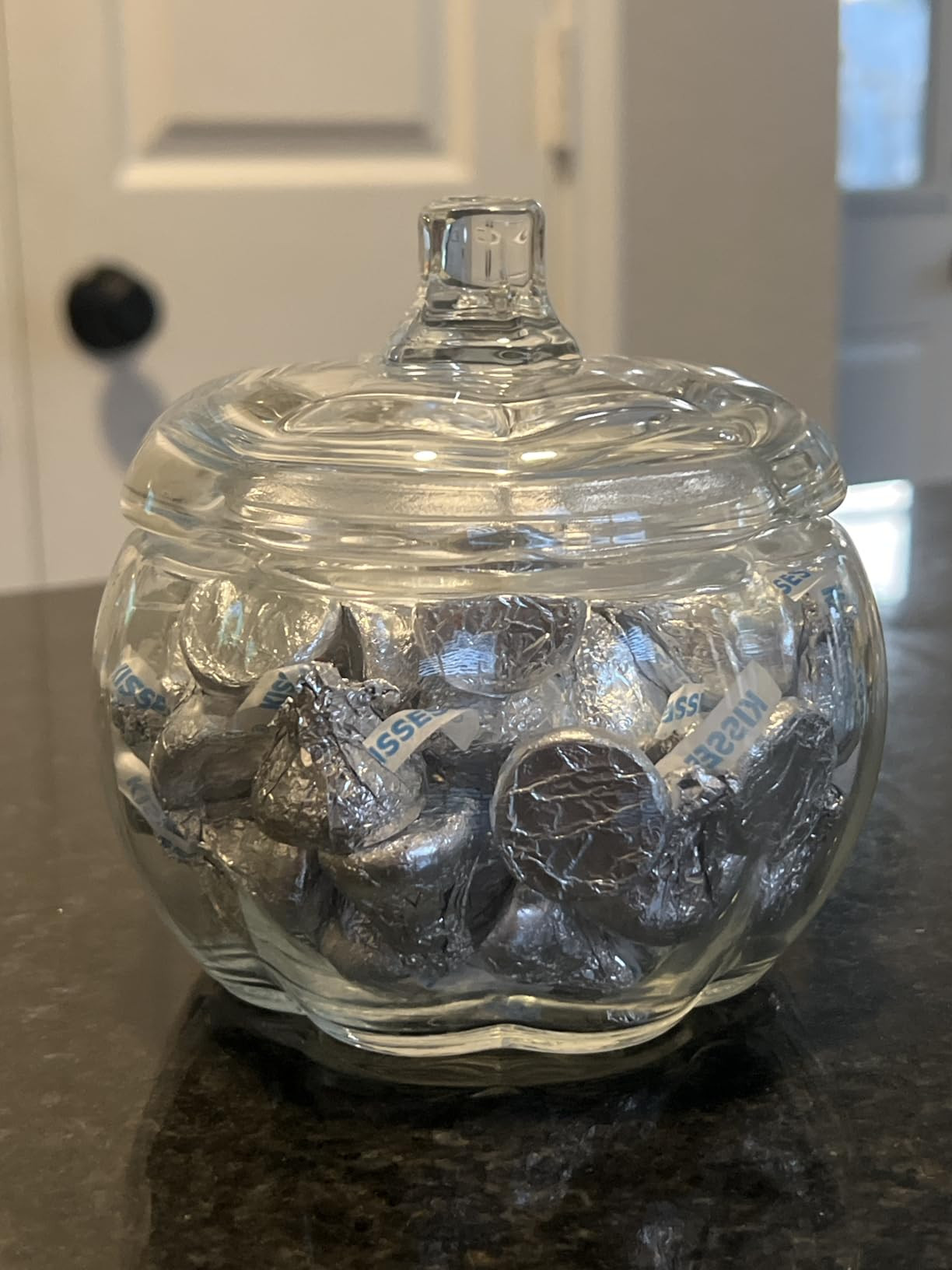 Halloween Decorations-2 PCS Glass Pumpkin Jars with Lid Candy Storage | Amazon (US)