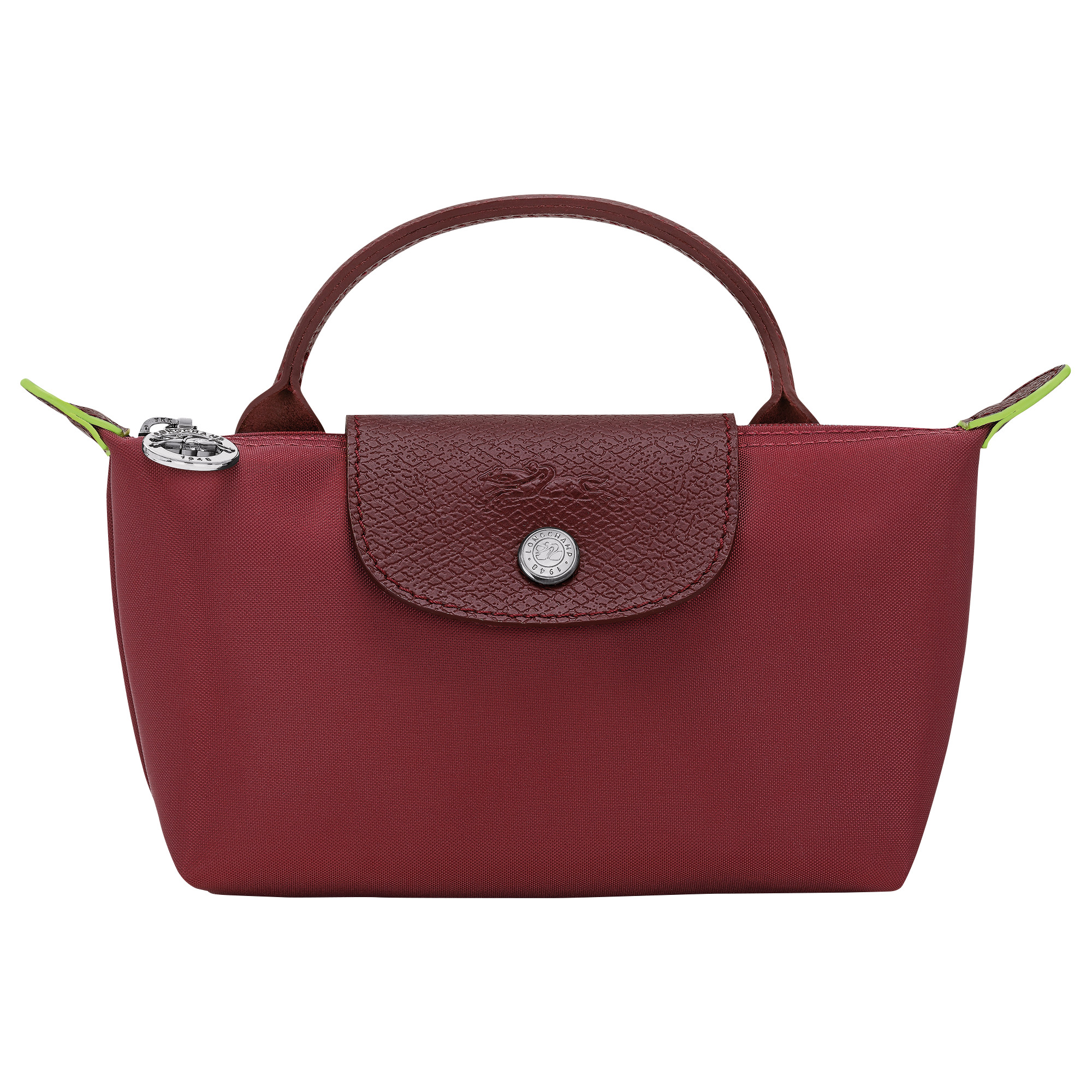 Le Pliage Green Pouch with handle Pomegranate - Recycled canvas | Longchamp US | Longchamp
