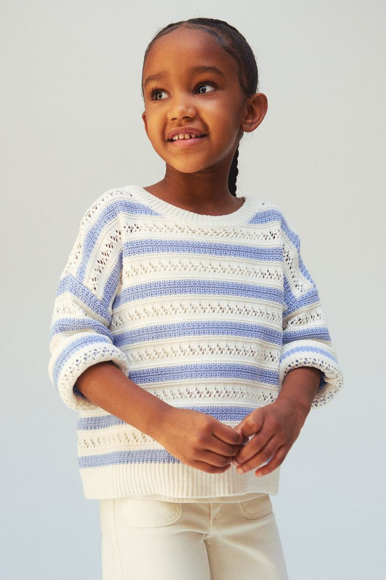 Cotton Hole-knit Sweater | H&M (US + CA)