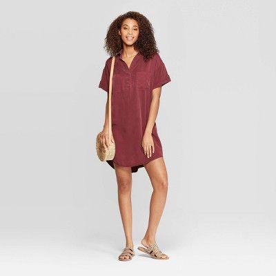 Women's Short Sleeve Collared At Knee Shirtdress - Universal Thread™ | Target