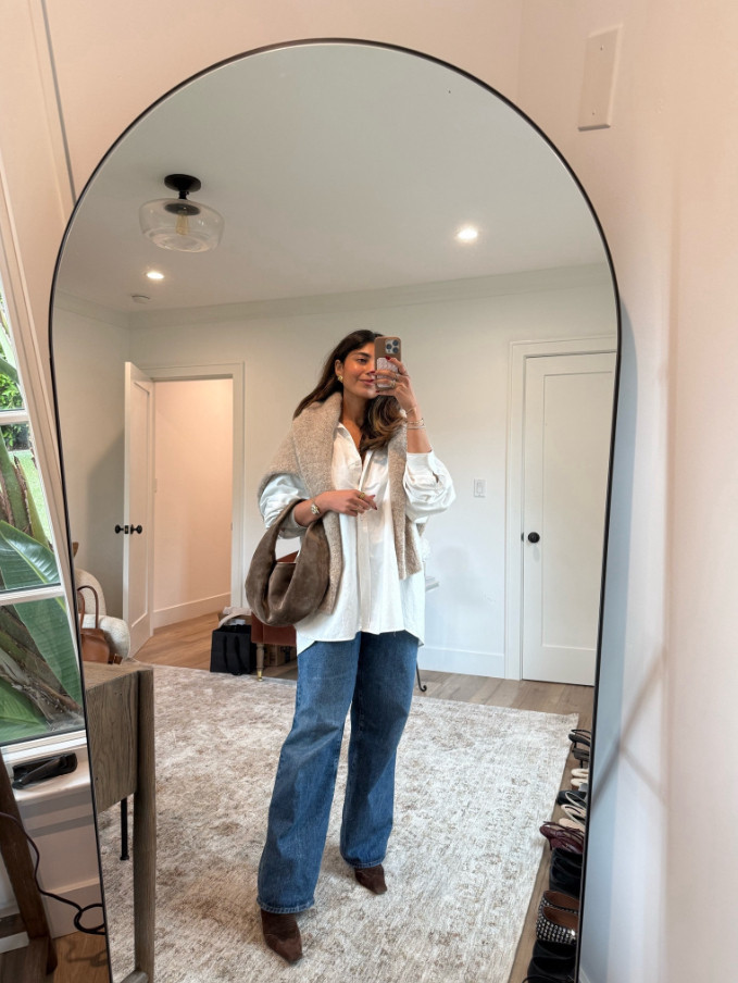 travel outfit, oversized button-down  

 #LTKgrwm #LTKootd #LTKU