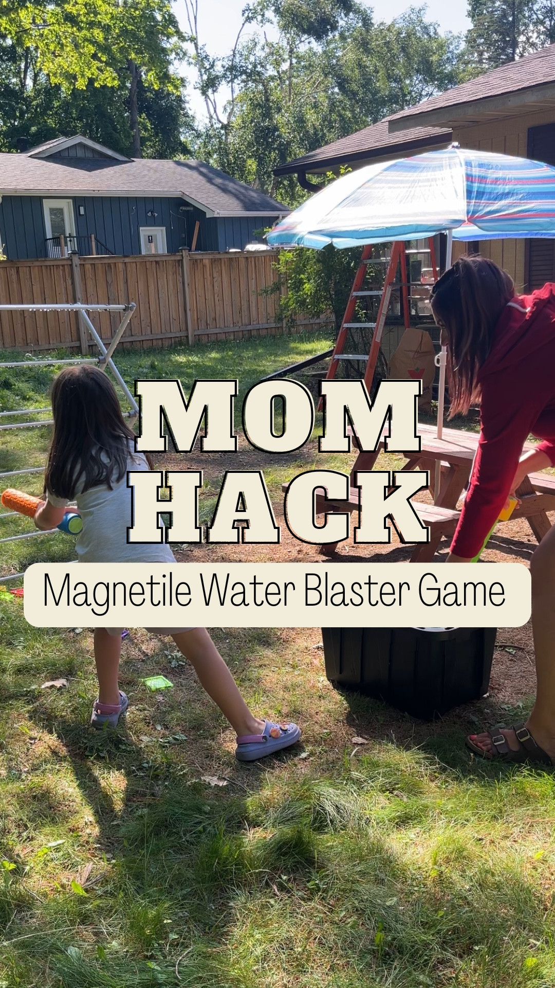 🎯💦 MOM HACK ALERT 💦🎯

Need an easy summer activity that gets your kids outside, burns off energy, and costs less than $30 to set up (or less because you've probably already got most of the items required)? 

You have to try this.

All you need:
🧲 Magnetiles
🧺 A metal drying rack
💦 A water squirter (or two for bonus chaos)

Stick the tiles on the rack and let your little sharpshooters blast them down! My kids are OBSESSED and I love that it’s screen-free, stress-free fun 🙌

☀️ Minimal mess
☀️ Easy setup
☀️ Big giggles



#LTKgiftguide #LTKsummer #LTKcanada