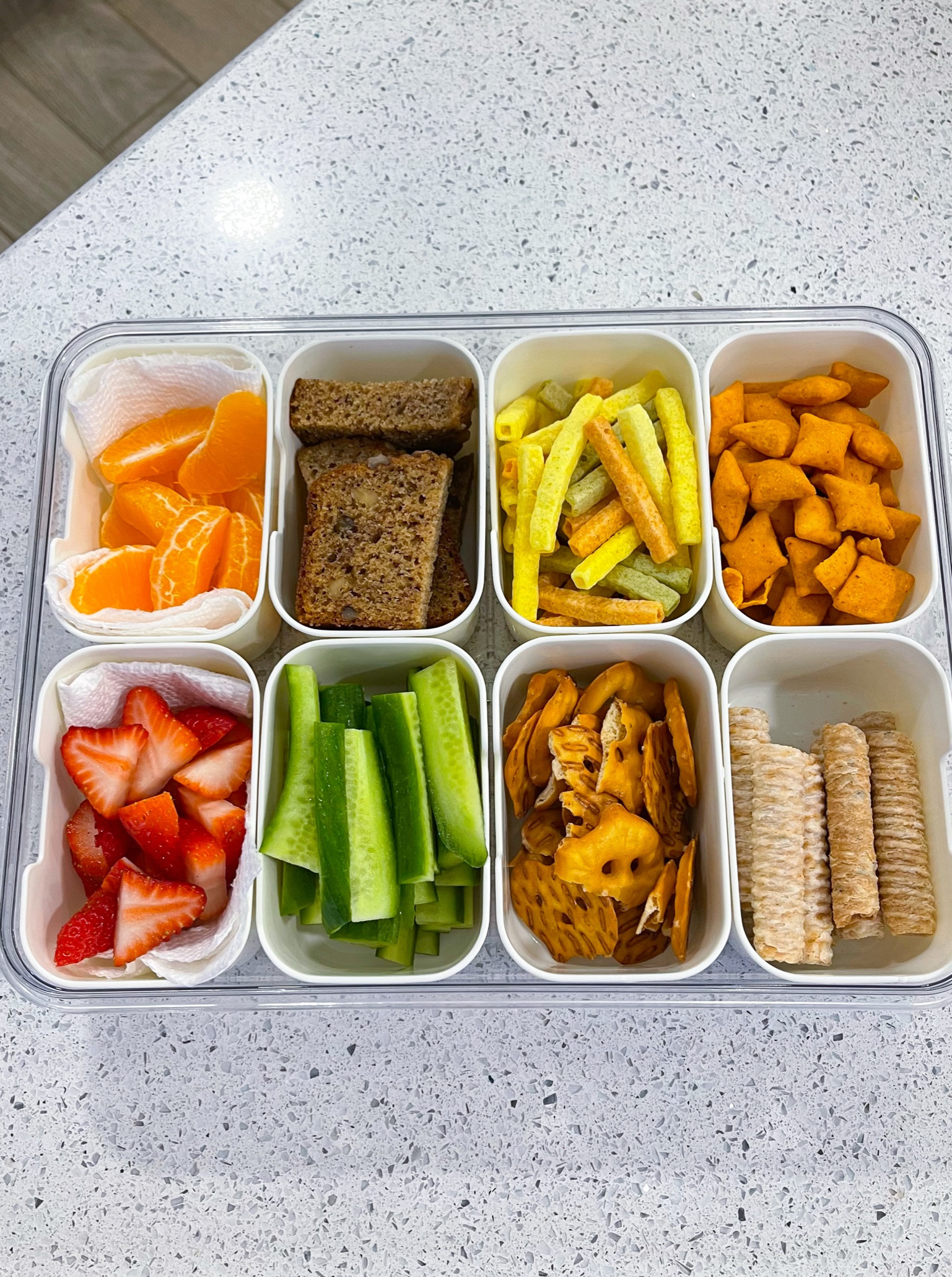Found the perfect serving tray for play dates! This snackle box has 8 compartments that are perfect for sliced fruit, pretzels, chips, nuts, veggie straws, and more 😍🫶 

Love the snaps on each side of the lid and the carrying handles for easy transporting and packing - I could see using this in a road trip or picnic day too!

Under $20 find 🩷🩷🩷🩷

#LTKSaleAlert #LTKTravel #LTKKids