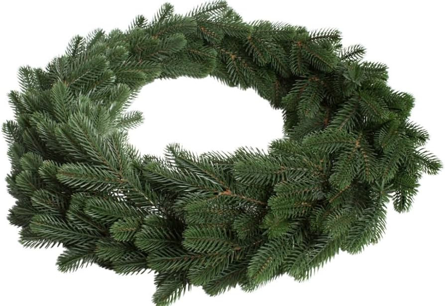 Artificial Fir Wreath Carpathian on Wire Ring Filigree Diameter 50 cm Colour: Dark Green | Amazon (DE)