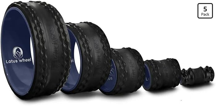 Premium 5-Pack Foam Roller | Yoga Wheel Back Stretcher, Muscle Roller, Massage Roller, Back Crack... | Amazon (US)