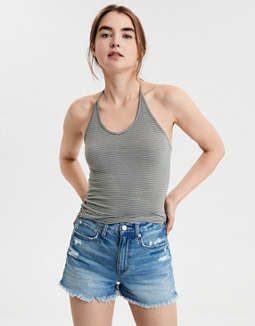 AE Snit Tie Back Halter Top | American Eagle Outfitters (US & CA)