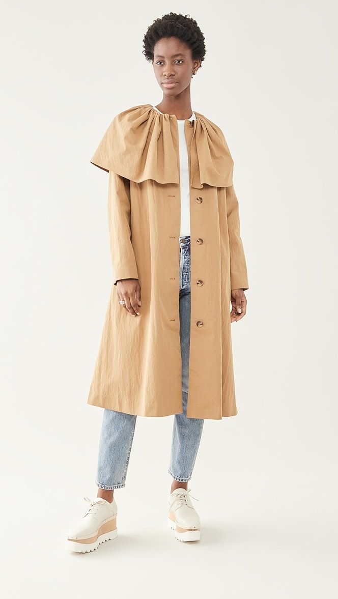 Caped Cotton Trench | Shopbop