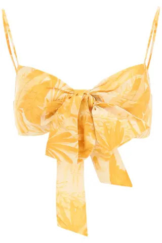 ZIMMERMANN MAE BRALETTE TOP 0 Orange, Beige Linen | Residenza725 US