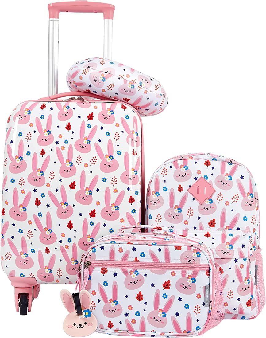 Travelers Club 5 Piece Kids' Luggage Set, Bunny | Amazon (US)