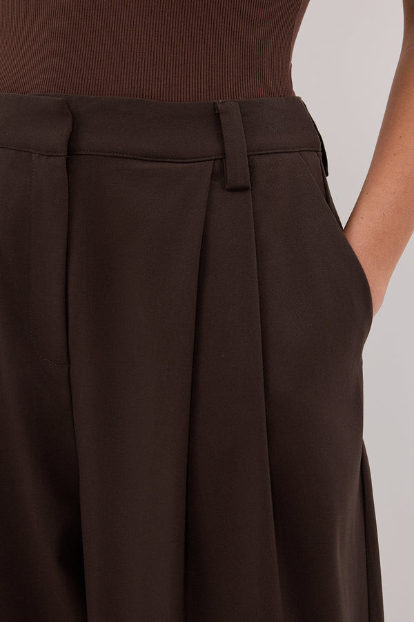 EDEN BITTER CHOC TAILORED PANT | DISSH