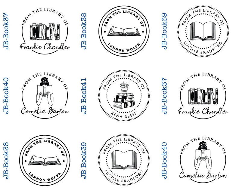 Personalized Book Lover Gift Embosser | Monogram Book Stamp Embosser | Rubber Stamp, Self Inking ... | Etsy (US)