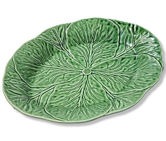 Vintage Bordallo Pinheiro Platter Portugal Platter Green - Etsy | Etsy (US)