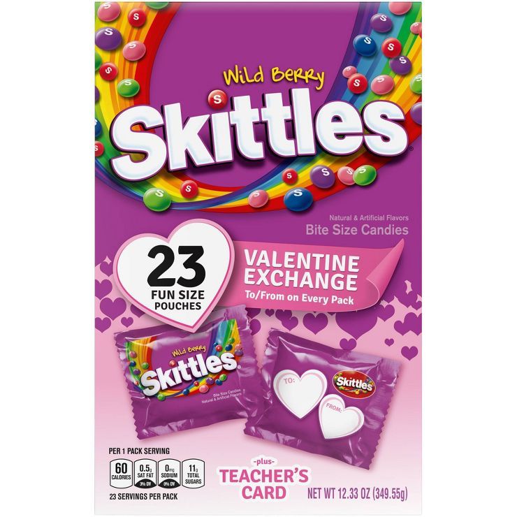 Skittles Valentine's Wild Berry Exchange Kit Fun Size - 12.33oz/23ct | Target