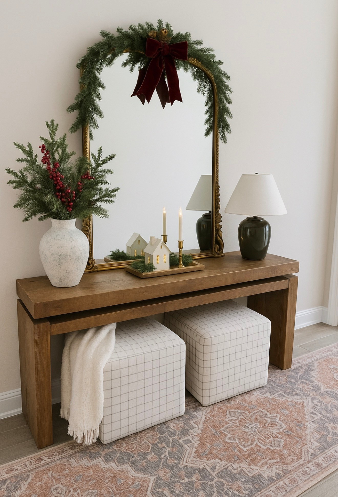 Christmas front entry console table decor

#LTKSeasonal #LTKHoliday #LTKHome