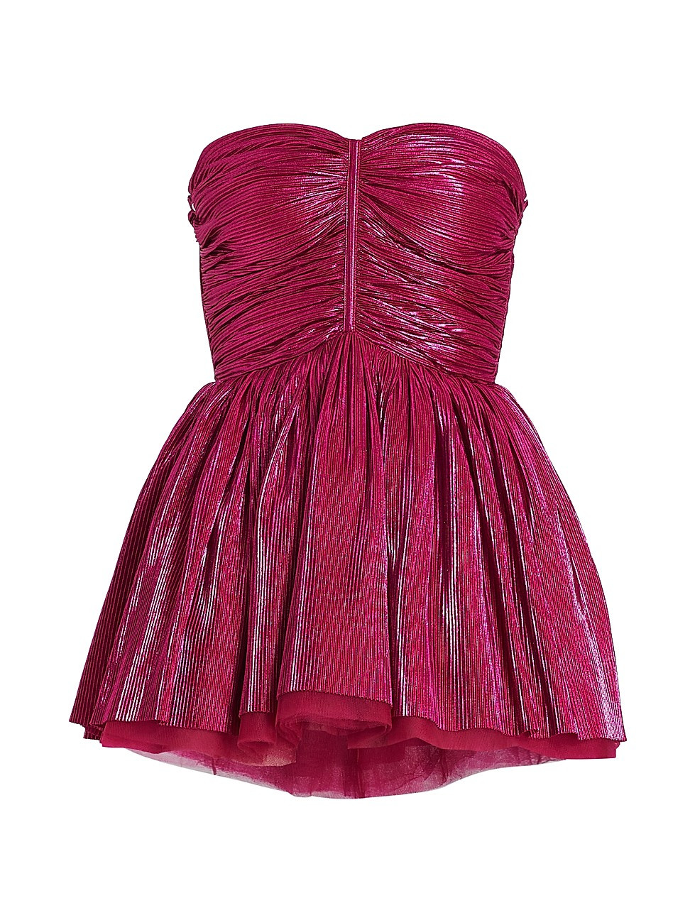 Women's Florence Strapless Ruched Minidress - Fuchsia - Size Large | Saks Fifth Avenue