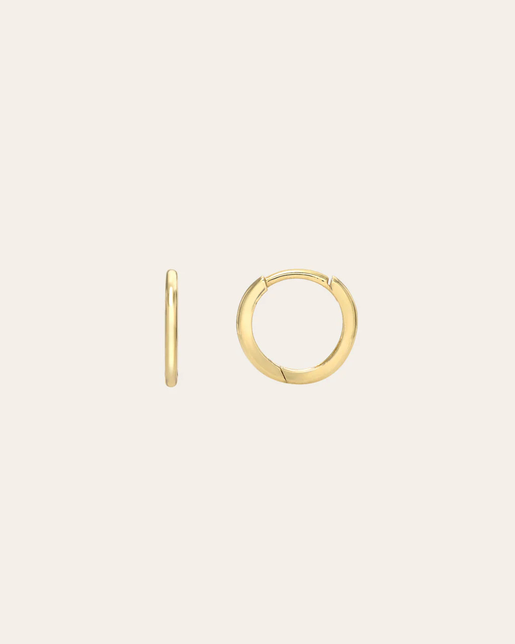 14K Gold Small Huggie Earrings | Zoe Lev Jewelry