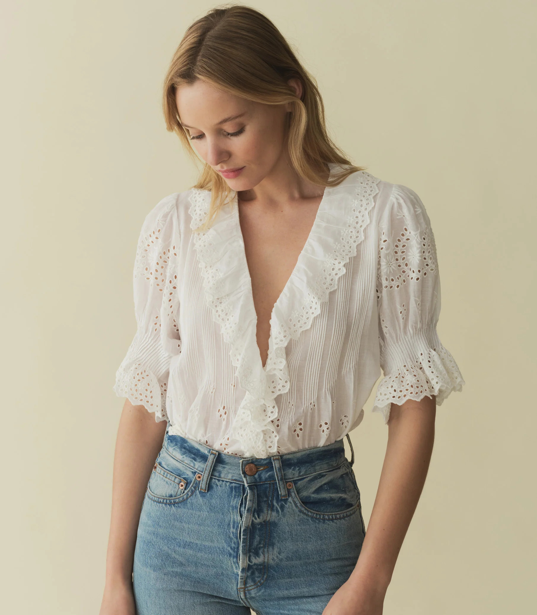 Henri Top - Salt Eyelet | DÔEN | DOEN