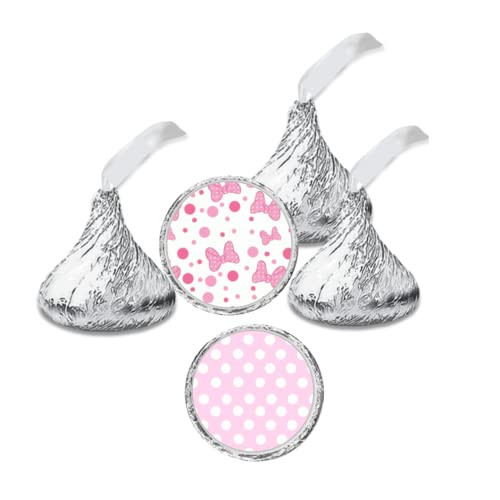 216 Pink Chocolate Drop kiss Labels for a Girl Birthday Party, Gender Reveal, or Baby Shower Stickers, Tags, Decorations, Favors | Amazon (US)