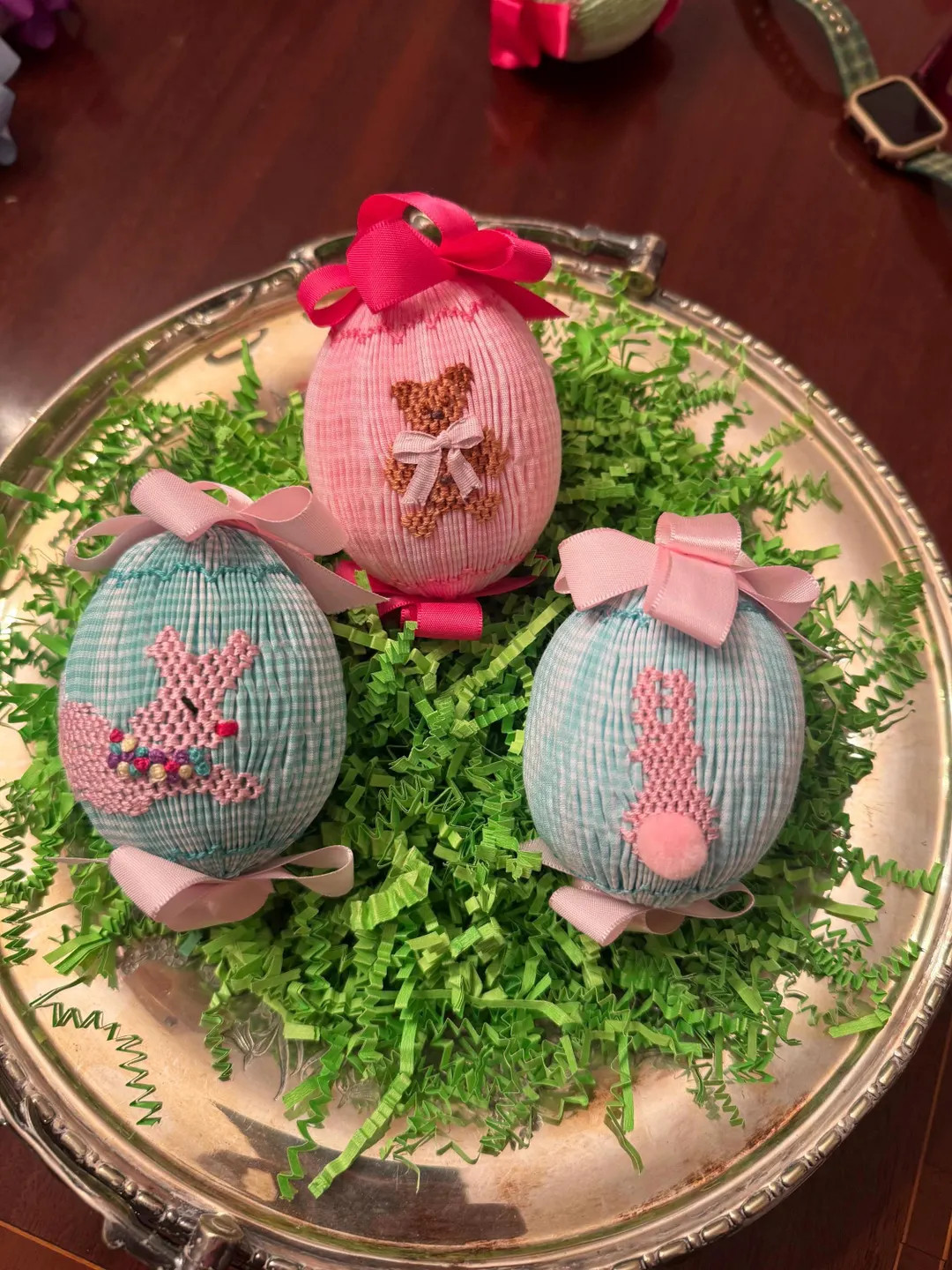 Three Handsmocked Eggs - Etsy | Etsy (US)