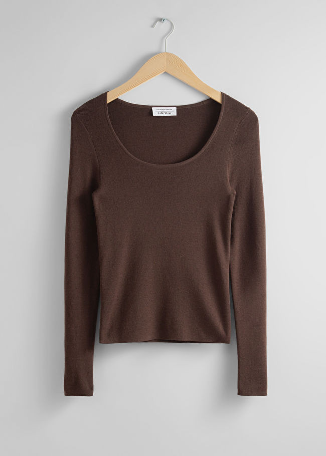 Fitted Scoop-Neck Top | & Other Stories US