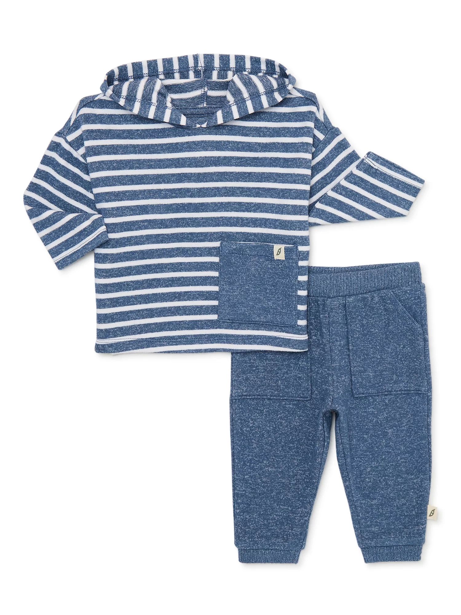 easy-peasy Baby Hoodie and Jogger Pants Outfit Set, 2-Piece, Sizes 0/3-24 Months - Walmart.com | Walmart (US)