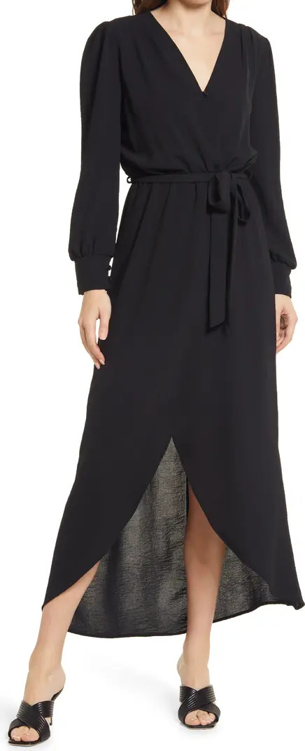 Wrap Front Long Sleeve Dress | Nordstrom