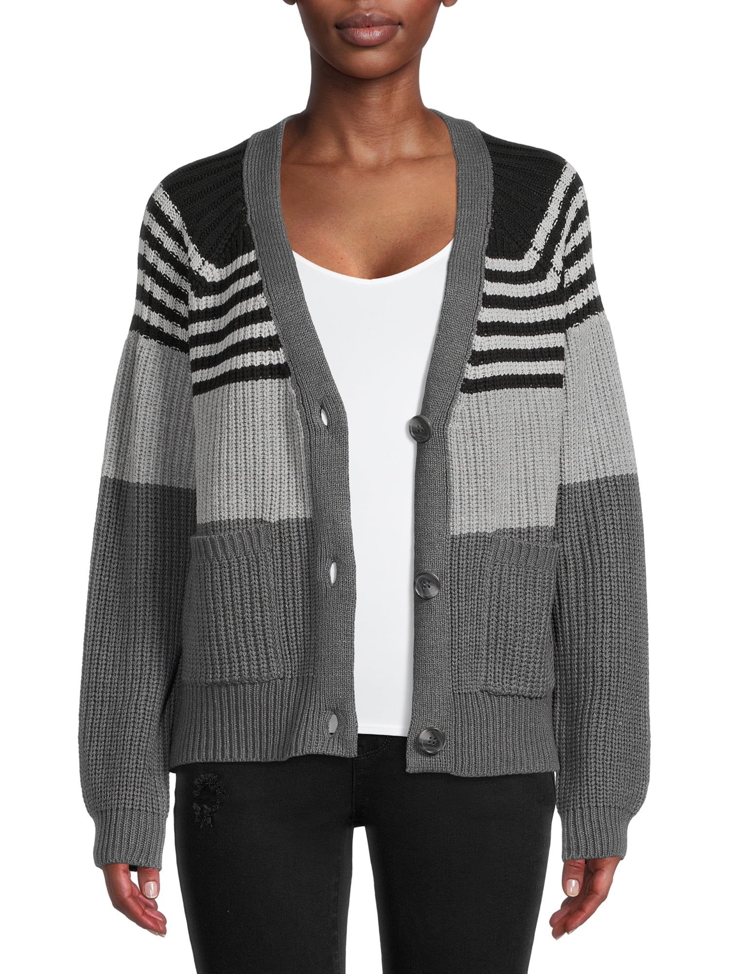 Time and Tru Women's Boyfriend Cardigan - Walmart.com | Walmart (US)