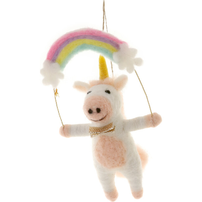 Unicorn Over The Rainbow Ornament | Maisonette