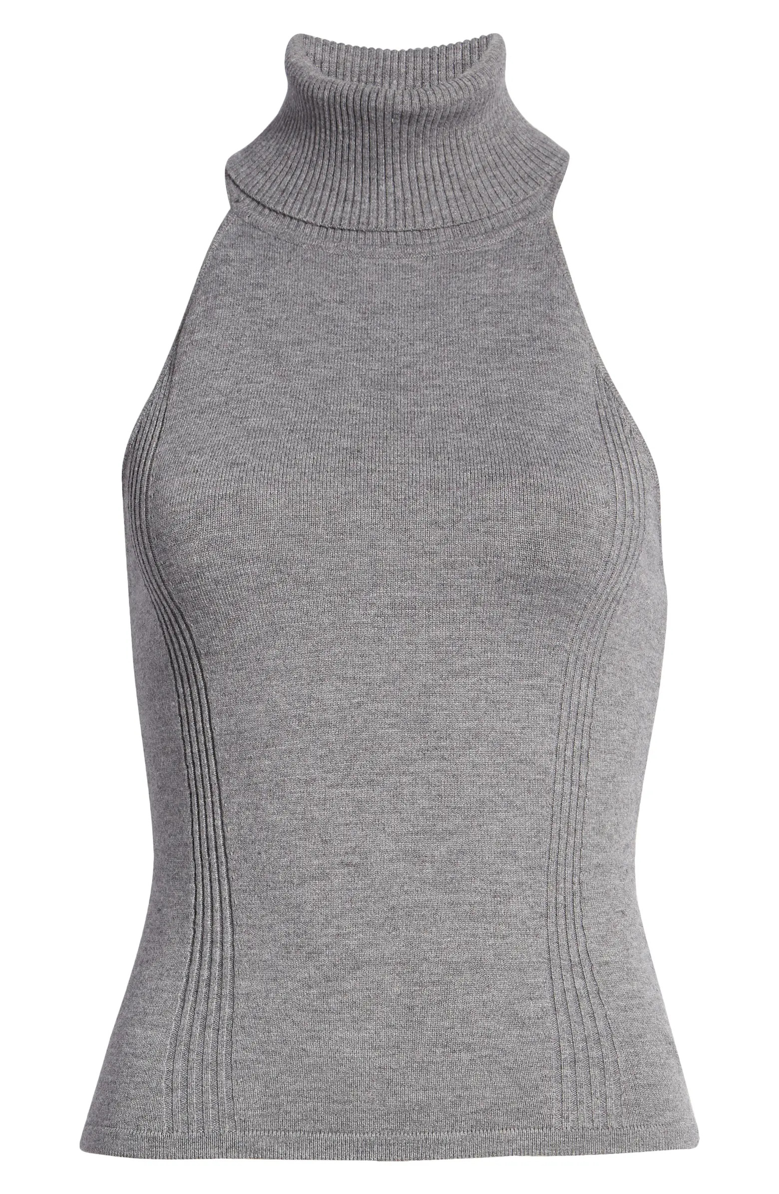 Good American Ribbed Sleeveless Turtleneck Sweater | Nordstrom | Nordstrom