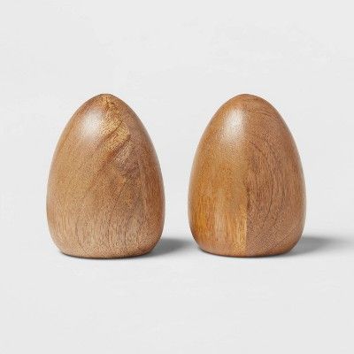 2pc Wood Egg Salt and Pepper Shaker Set - Threshold™ | Target