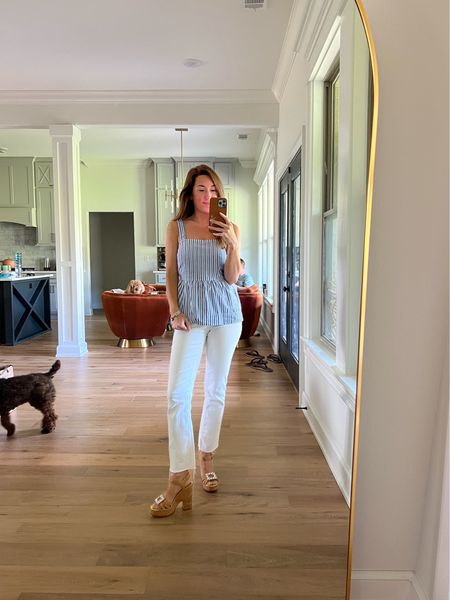 SALE ALERT I will most definitely be wearing my white denim past Labor Day. I love the fit of these cropped ones. Wearing a size 24 TTS. PS there is an extra 20% off orders $100+ at Jcrew Factory online!! 

White denim, cropped jeans, j crew

#LTKsalealert #LTKshoecrush #LTKunder100