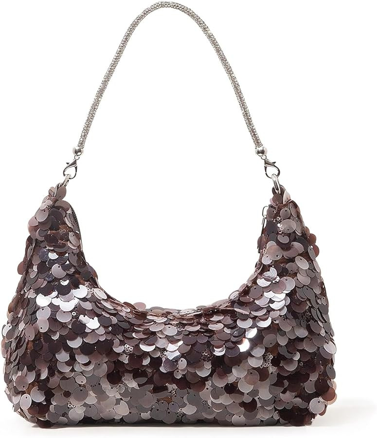 Women Sparkly Sequin Clutch Purse Bling Glitter Evening Handbag Shoulder Bag for Wedding Party Pr... | Amazon (US)
