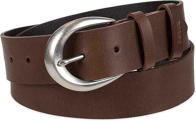Levi's Women's Casual Soft Leather Jean Belt with Rounded Buckle | Amazon (US)