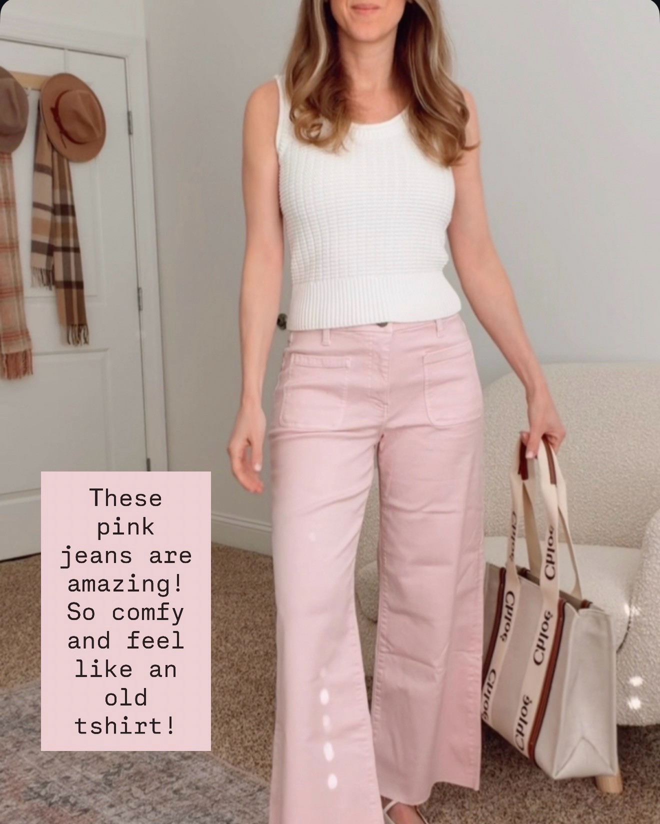 These pink jeans are so comfortable and feel broken in from the first wear.

pink jeans women, colored denim outfit, spring outfits women, casual outfit ideas, women over 40 style, comfortable jeans, flattering jeans, wide leg jeans, everyday outfits, pastel outfit ideas, casual chic style, capsule wardrobe pieces

#LTKSeasonal #LTKgrwm #LTKOver40
