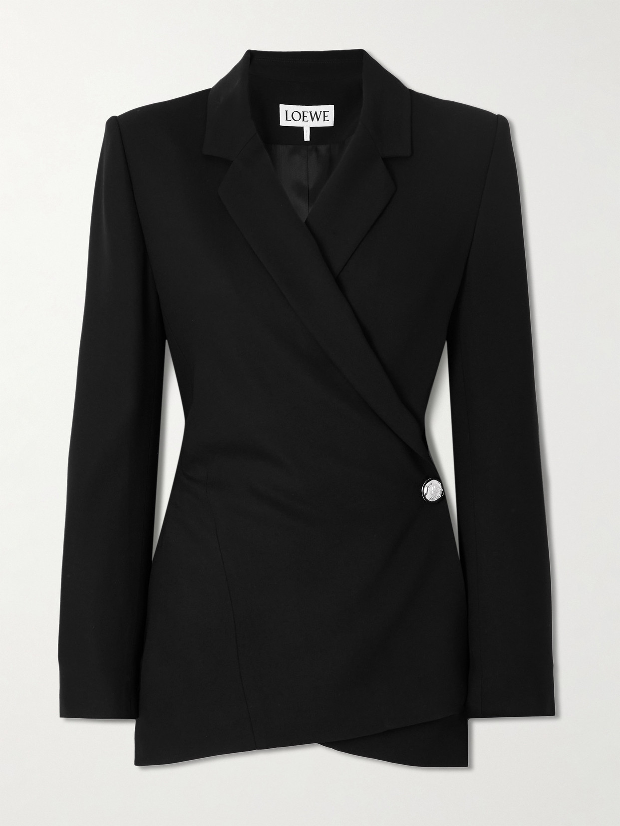 LOEWE - Crepe Wrap Blazer - Black | NET-A-PORTER (US)